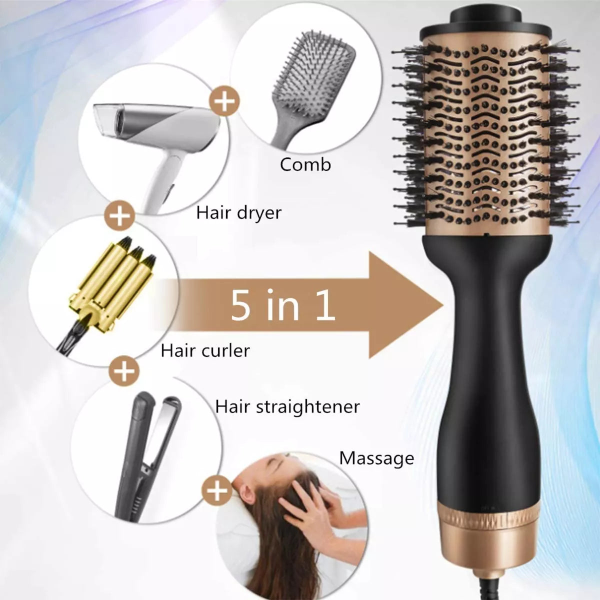 Cepillo Secador Y Moldeador Para Cabello Keratin 3d Pro