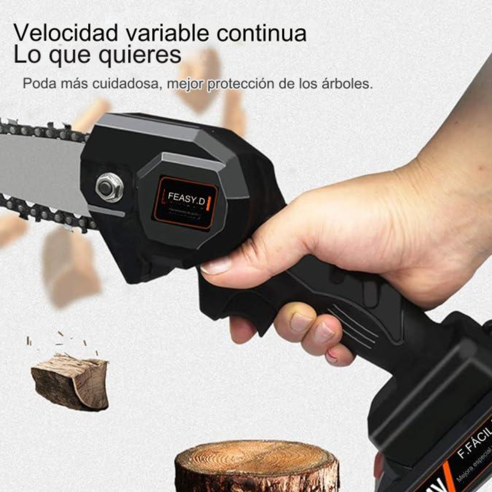 Mini Motosierra Portátil Ergonómica Recargable de 24v