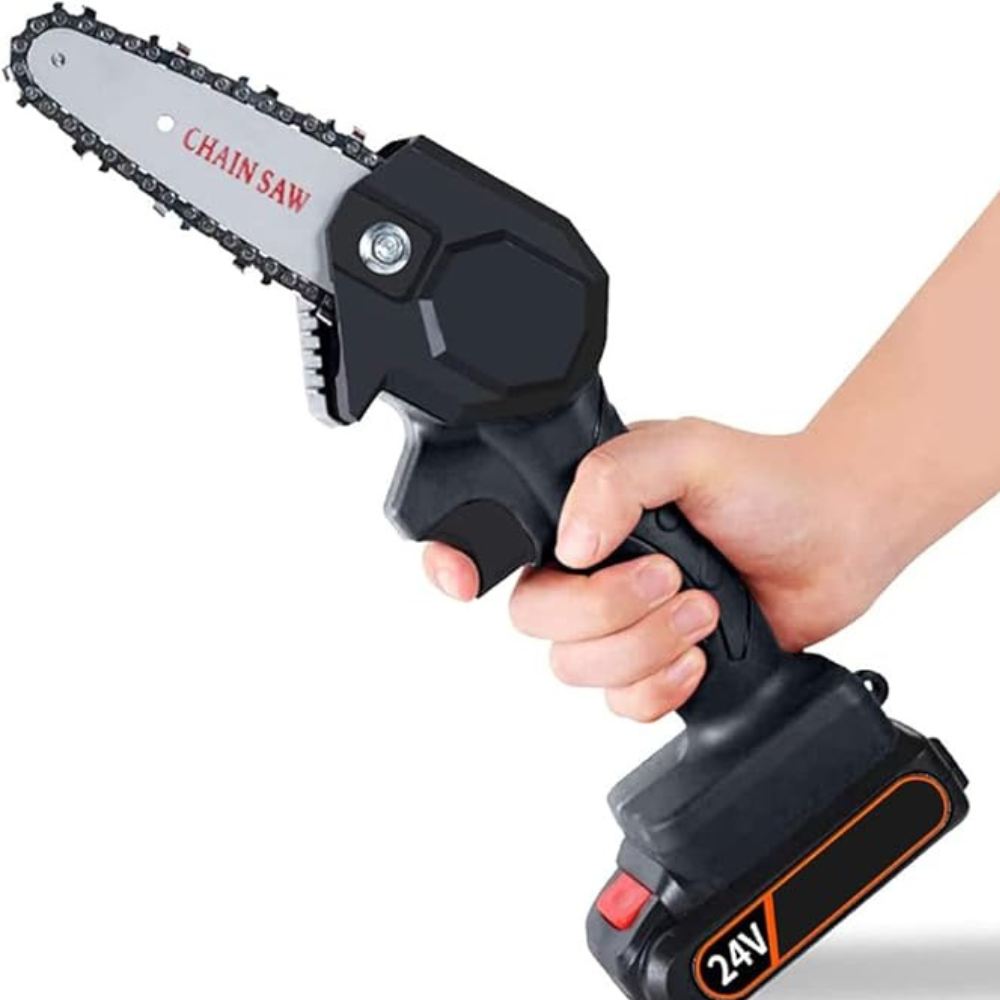 Mini Motosierra Portátil Ergonómica Recargable de 24v