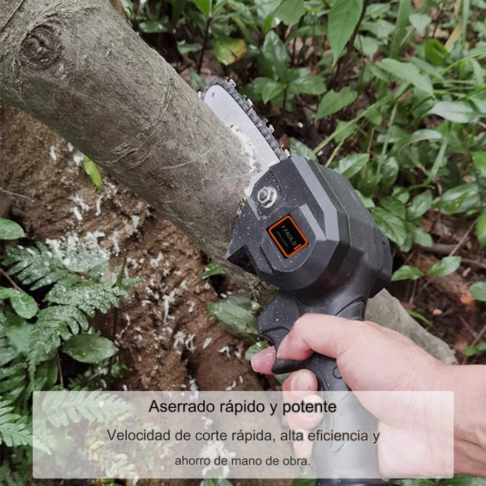 Mini Motosierra Portátil Ergonómica Recargable de 24v