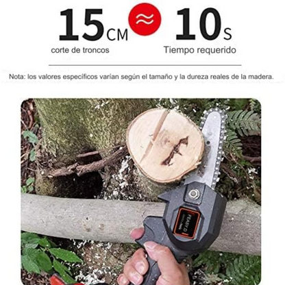 Mini Motosierra Portátil Ergonómica Recargable de 24v