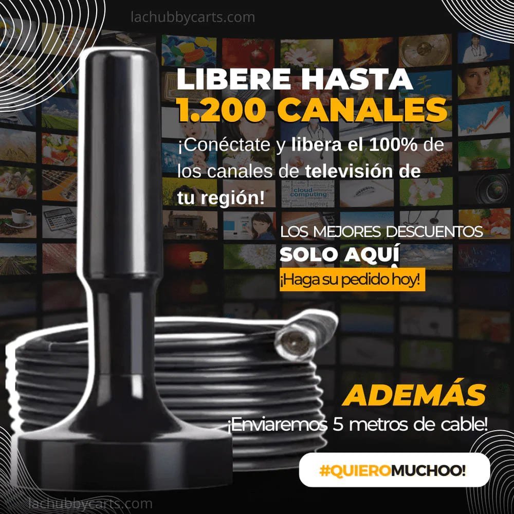Antena HDTV TDT- Funciona en todos los televisores