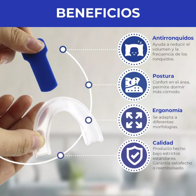 Protector Bucal Doble Moldeable Antironquido Y Bruxismo