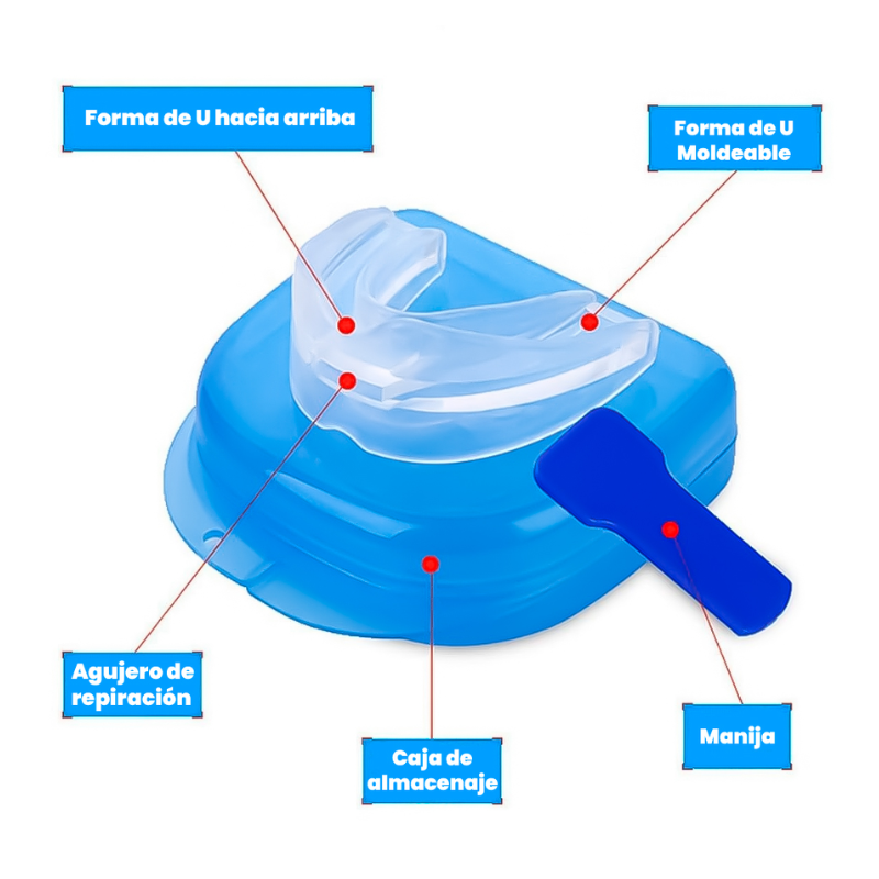 Protector Bucal Doble Moldeable Antironquido Y Bruxismo