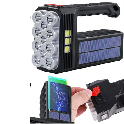 Linterna Led Solar Y Usb Recargable Multifuncional