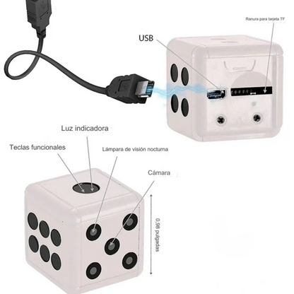 Mini cámara espia Dado