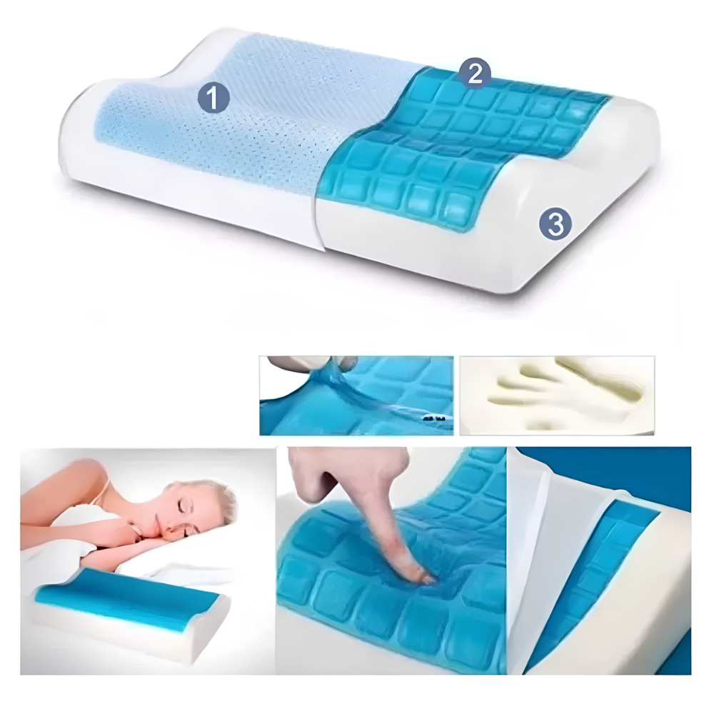 Almohada Cervical Ortopédica con Espuma de Memoria de Gel