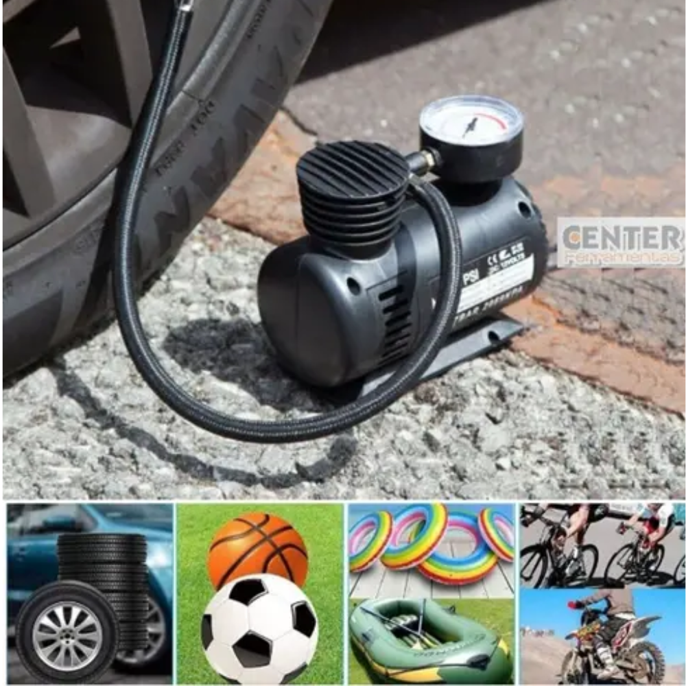 Compresor Mini Azul De Carro