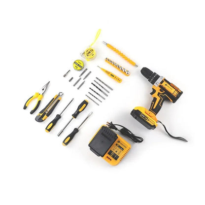Set Taladro Elect + Herramientas HE-016