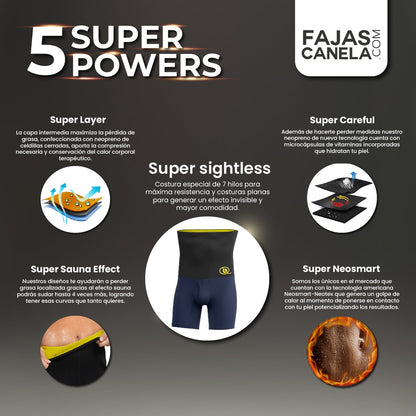 Bóxer Faja Neopreno Reductor Abdomen Hombre