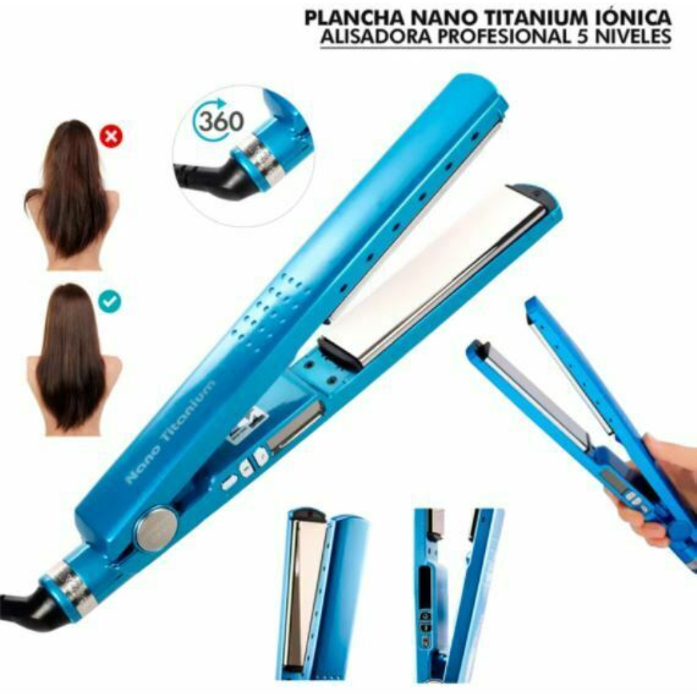Plancha Para El Cabello Digital Nano Titanium