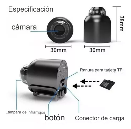 Mini Cámara Espía Tipo Bala Vigilancia