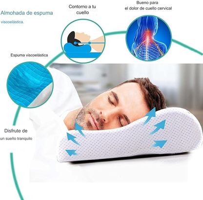 Almohada Cervical Ortopédica con Espuma de Memoria de Gel