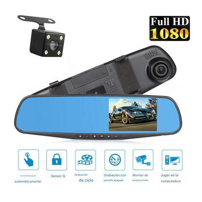 Espejo Retrovisor Doble Cámara Full Hd