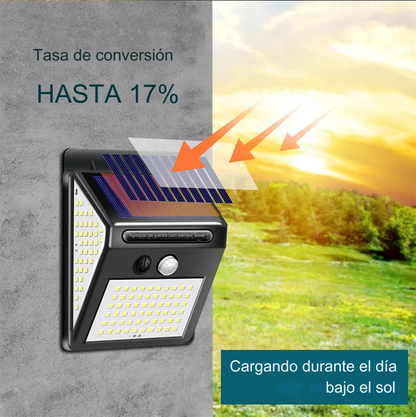 Lampara Solar Exterior 30LED Recargable sensor de movimiento