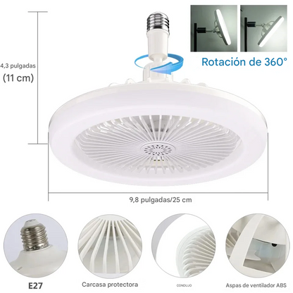 Ventilador de techo Luz Led 2 en 1