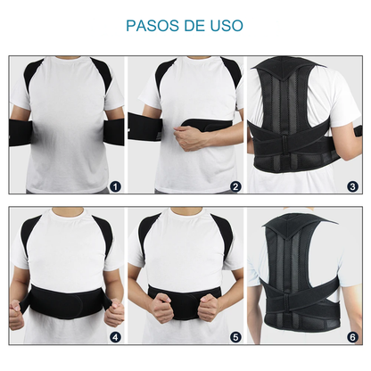 Corrector Postura Lumbar Iman Espalda Magnetico 4 Varillas